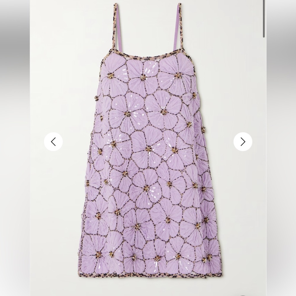 La DoubleJ Sedgewick embellished crepe mini dress - Purple